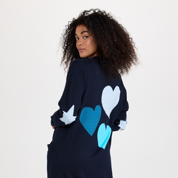 Kerri Rosenthal X Roller Rabbit London Long Navy Cardigan - Picture 13 of 13